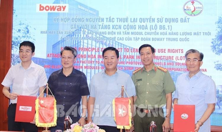 Tập đoàn Boway dự kiến đầu tư 350 triệu USD vào khu công nghiệp Cộng Hoà